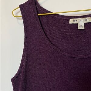 St. John Rich Purple Knit Tank top Sz P